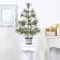 24 Inch Tabletop Pine Christmas Tree with Burlap Base Rustic Holiday Decor